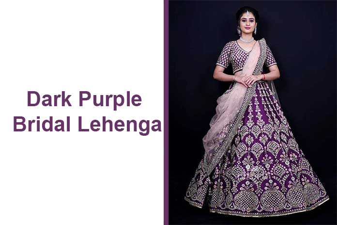 Dark Purple Bridal Lehenga